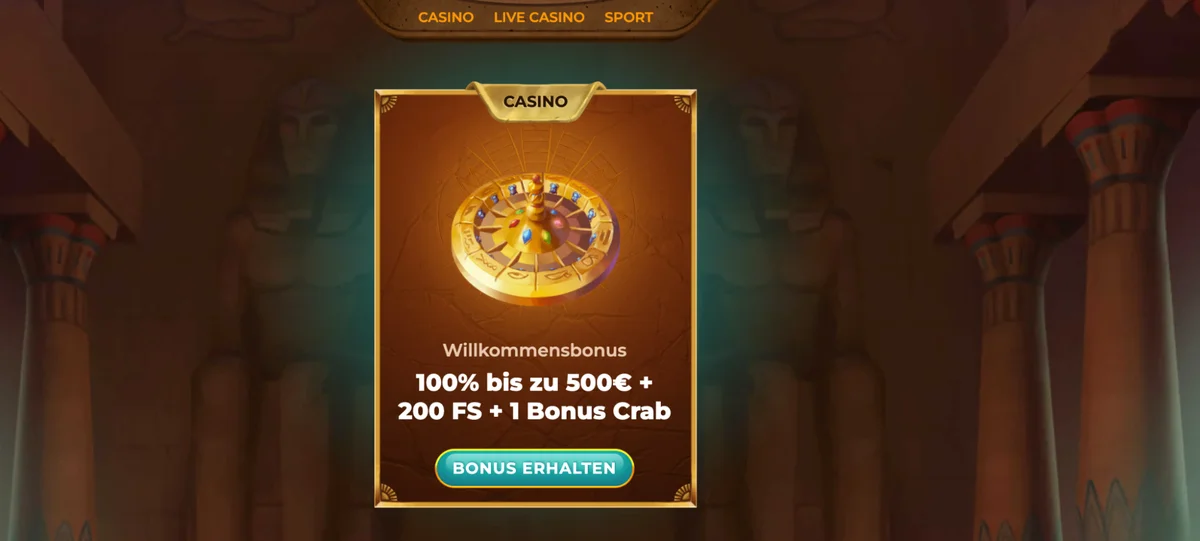 Willkommensbonus bei Amunra